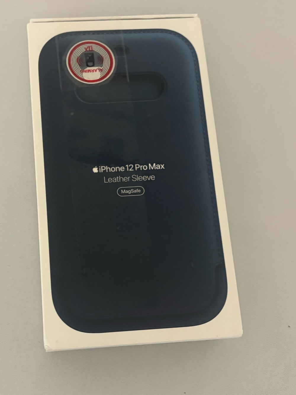 Apple Leather Sleeve with MagSafe for the iPhone 12 Pro Max in Baltic Blue